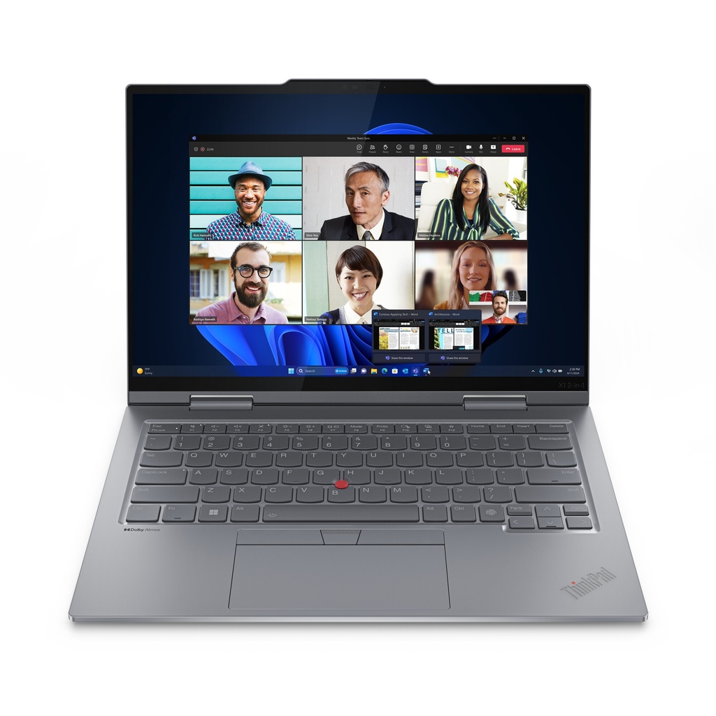 Lenovo ThinkPad X1 2-in-1 Gen 9 Intel Core Ultra 5 125U Hybrid (2-in-1) 35.6 cm (14") Touchscreen WUXGA 16 GB LPDDR5x-SDRAM 512 GB SSD Wi-Fi 6E (802.11ax) Windows 11 Pro English Grey