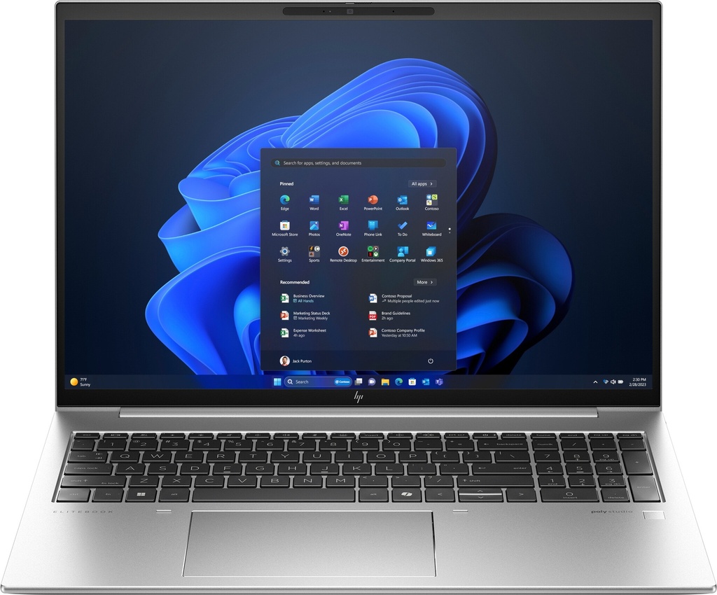 HP EliteBook 860 G11 Intel Core Ultra 7 155U Laptop 40.6 cm (16") WUXGA 16 GB DDR5-SDRAM 512 GB SSD Wi-Fi 6E (802.11ax) Windows 11 Pro AI PC Silver